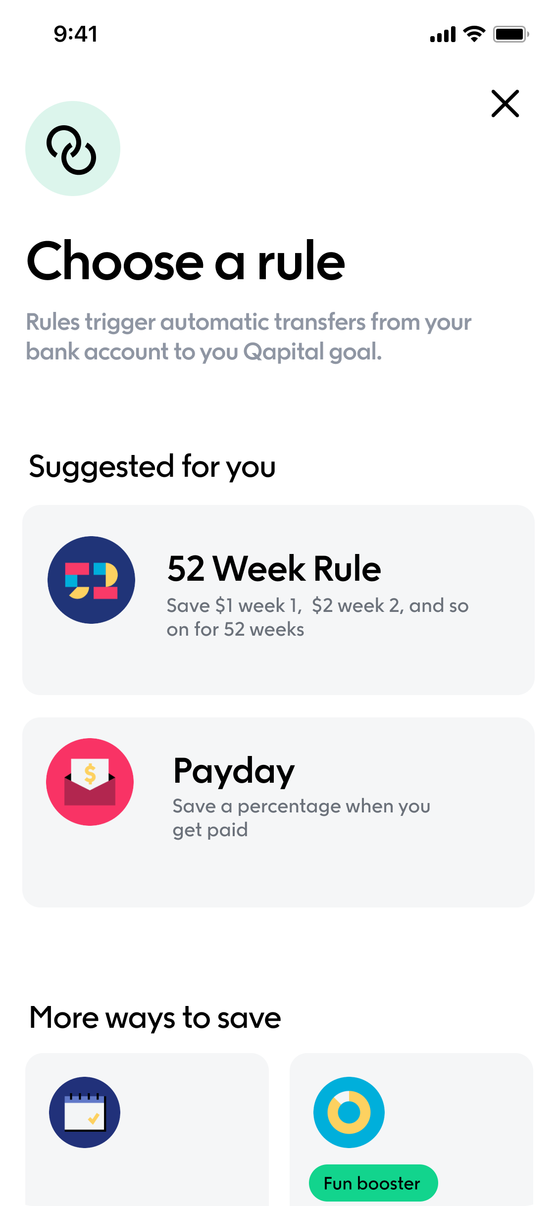 Qapital — Choose a rule